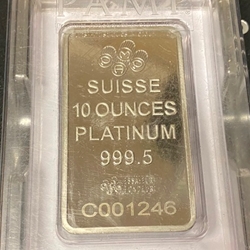 Ten Troy Ounces .999.5 Platinum