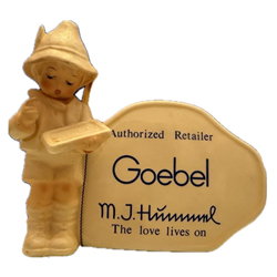 Hummel 460 Goebel Authorized Retailer Plaque, Arbeitsmuster, White, Tmk 6