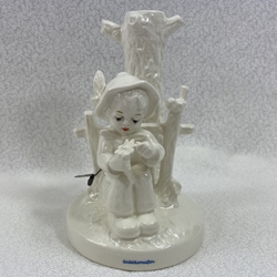 Hummel 678 She Loves Me, She Loves Me Not, Candle Stick Holder, Arbeitsmuster, White, gm 11/89, Tmk 6