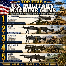 Top Five U.S. Military Machine Guns