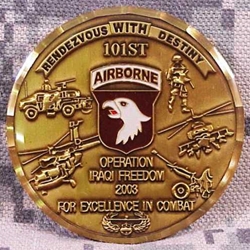 101st Airborne Division (Air Assault) OIF 2003 Combat Coin