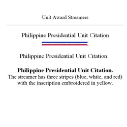 Philippine Presidential Unit Citation, Streamer