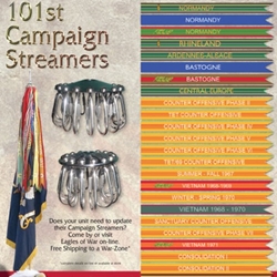 Campaign Streamers, 101st Airborne Division, 2 3/4 inches wide and 3 feet in length