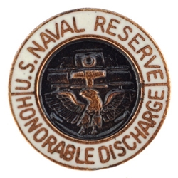 Decoration (Lapel Button), Honorable Discharge, Naval Reserve