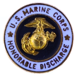 Decoration (Lapel Button), Honorable Discharge, U.S. Marine Corps