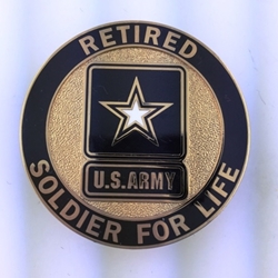 Badge, Identification, Soldier for Life, U.S. Army