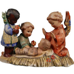 Hummel 31 Silent Night w/ Black Child, Candleholder, Tmk 1, Sold $1,920.00