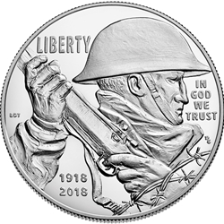 2018 World War I Centennial Silver Dollar