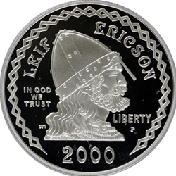 2000 Leif Ericson Silver Dollar