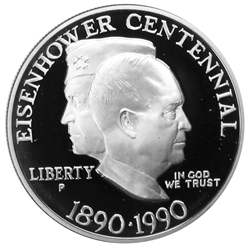 1990 Eisenhower Centennial Silver Dollar