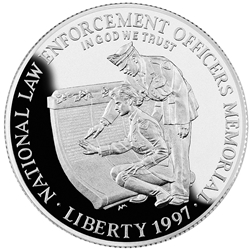 1997 National Law Enforcement Officers Memorial Silver Dollar