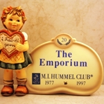 M.I. Hummel 717 Valentine Gift Plaque, Personalized, Tmk 7, The Emporium, Type 1