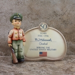 M.I. Hummel 726 Soldier Boy Plaque, 50 Years Serving the U.S. Military, Tmk 7, Type 1