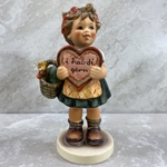 M.I. Hummel 387 Valentine Gift,  Goebel Collectors Club Number 1, Tmk 5, Type 2