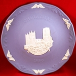 Wedgwood Christmas Plate 1990 Durham Cathedral