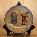 Berta Hummel Plate, 1978 Christmas, Heavenly Trio, 8th Issue