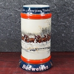 Beer Stein, Anheuser-Busch, CS112 Budweiser Holiday 1990, Wholesalers Edition, Type 1