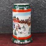 Beer Stein, Anheuser-Busch, CS133 Budweiser Holiday 1991, Signature Edition, Type 1