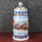 Beer Stein, Anheuser-Busch, CS263 Budweiser Holiday 1995, Signature Edition, Type 1