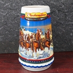 Beer Stein, Anheuser-Busch, CS529 Budweiser Holiday 2002, Type 1