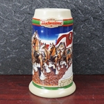 Beer Stein, Anheuser-Busch, CS343 Budweiser Holiday 1998, Gold Edition, Type 1