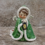 Goebel Figurine, JANET ROBSON Angel With Lantern 42-412-09 Tmk 5, Green, Type 1