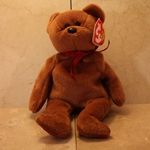 Teddy (Brown, New Face), 4th Gen Swing Tag, 4th Gen Tush Tag, 1993 ©, PVC