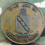 43rd Air Defense Artillery Regiment, 2nd Battalion, Second To None, First To Fire