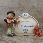 M.I. Hummel 767 Puppy Love, Display Plaque Tmk 7, Special Edition 1995, Arbeitsmuster, Type 1