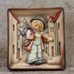 M.I. Hummel 93 Little Fiddler Plaque Tmk 4, M.I. Hummel Signature Front / Back, Type 1