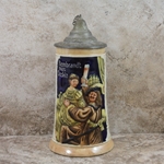 Beer Stein, Reinhold Merkelbach Stein, Catalog No. 3970 Pottery, relief, 0.5L, Type 1