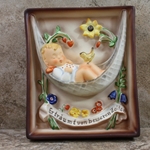 M.I. Hummel 165 Swaying Lullaby, Wall Plaque Tmk 7, Seconds / For Staff Members Only, Tmk 7, Type 1