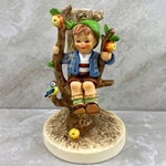 M.I. Hummel 677 Apple Tree Boy, Candle Stick Holder Tmk 6, Type 2