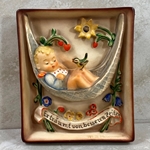 M.I. Hummel 165 Swaying Lullaby, Wall Plaque Tmk 3, Type 1