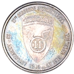 11th Airborne Division Association, 36th Anniversary, .999 Fine Silver