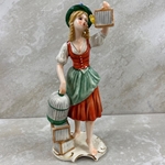 Goebel Figurine, Bachmann, GIRL WITH BIRDCAGE FR32, Tmk 4, Type 1