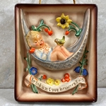 M.I. Hummel 165 Swaying Lullaby, Wall Plaque Tmk 2, Type 5