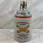 Beer Stein, Military Beer Stein, 510th Field Artillery Battalion, Organization Day 1 February 1955 Salzburg - Austria 1/2 Liter