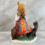 Goebel Figurine, Hahn 509 Girl crying with Dog and Cat Tmk 4