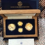 1987 Constitution Commemorative 4 Coin Set Gold Silver Proof/UNC, 3 Each