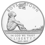 2017 Boys Town Centennial Proof Silver Dollar