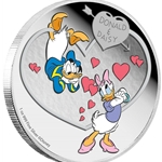 2016 Niue Disney Crazy in Love Donald Duck & Daisy 1oz .999 Silver Proof Coin Wanted Sold $125.00