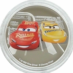 2017 Niue Disney Cars 3 Lightning McQueen & Ramirez 1oz .999 Silver Proof Coin Wanted Sold $269.00