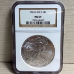 2003 American Eagle Silver One Ounce Certified / Slabbed MS69