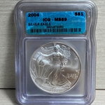 2004 American Eagle Silver One Ounce Certified / Slabbed MS69