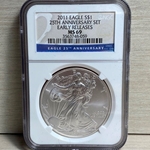 2011 American Eagle Silver One Ounce Certified / Slabbed MS69