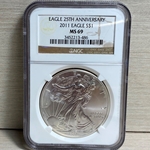 2011 American Eagle Silver One Ounce Certified / Slabbed MS69 - 486