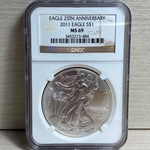 2011 American Eagle Silver One Ounce Certified / Slabbed MS69 - 484