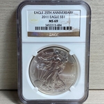 2011 American Eagle Silver One Ounce Certified / Slabbed MS69