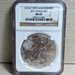 2011 American Eagle Silver One Ounce Certified / Slabbed MS69